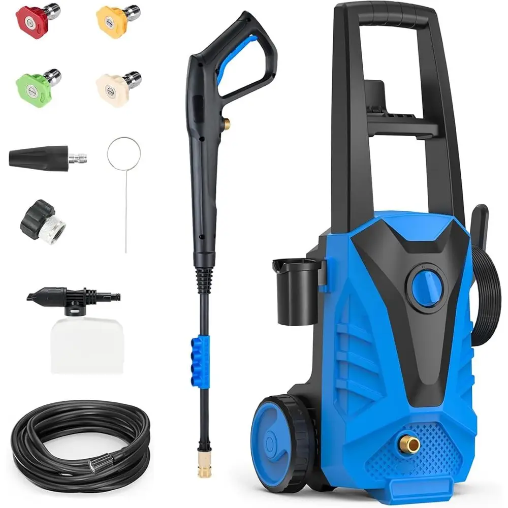 Compact Electric Pressure Washer, 2100 PSI, 2.0 GPM, 23FT Hose, for Cars, Driveways, Patios, Furniture & Pools, Blue
Compact Electric Pressure Washer, 2100 PSI, 2.0 GPM, 23FT Hose, for Cars, Driveways, Patios, Furniture & Pools, Blue