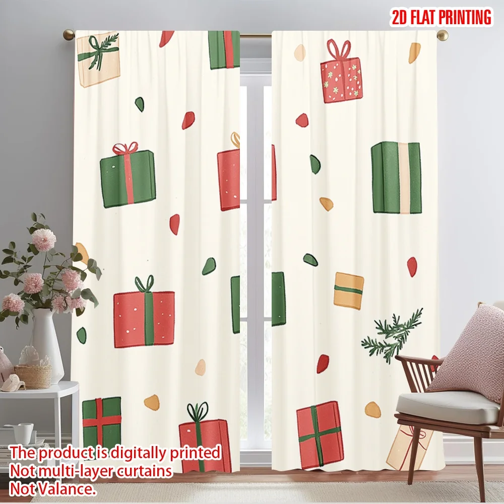 2pcs,2D plane printing Curtains Roller Blinds Gift box christmas present festive holiday Durable 100% Polyester Fabric (without
2pcs,2D plane printing Curtains Roller Blinds Gift box christmas present festive holiday Durable 100% Polyester Fabric (without