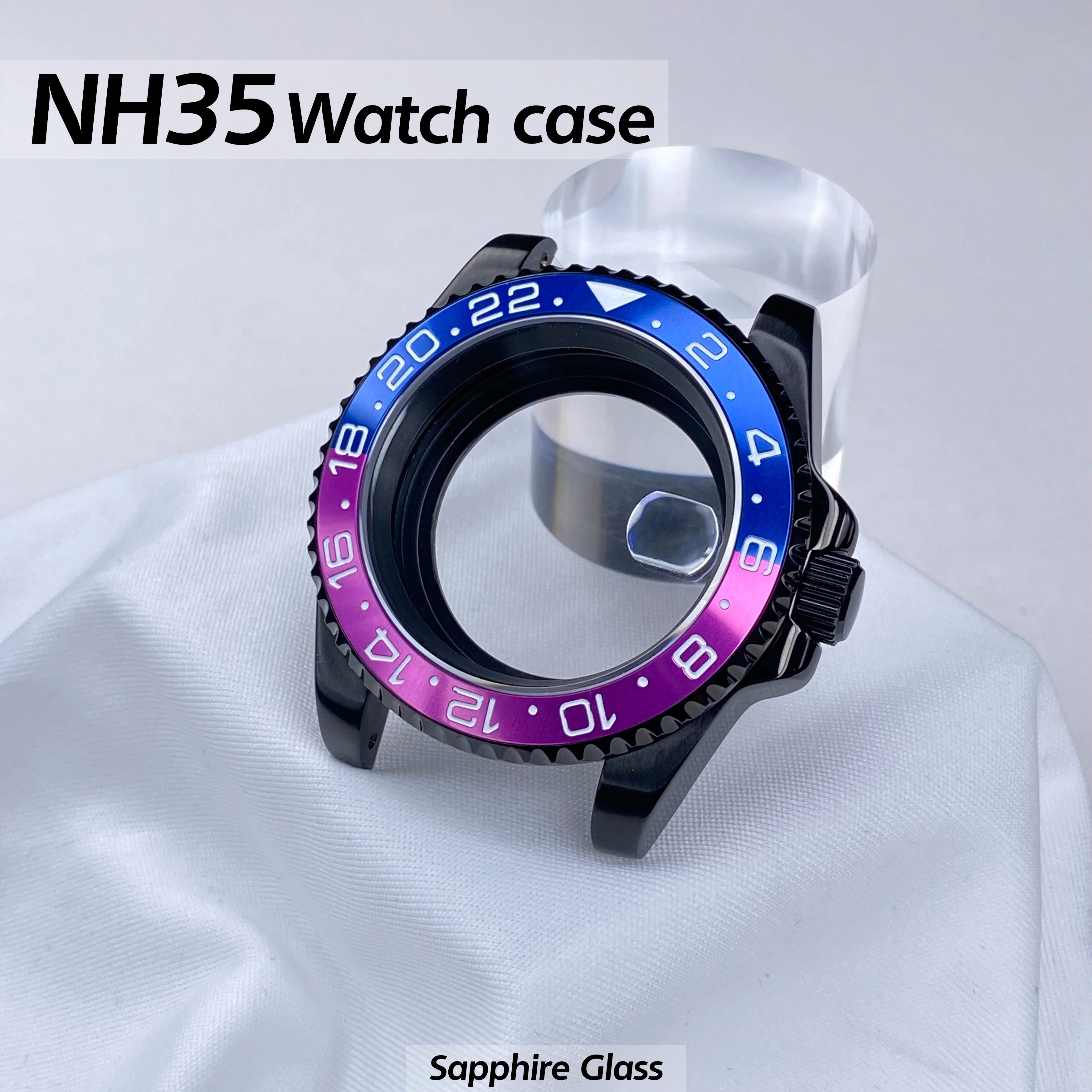 NH35 watch Case 40mm GMT/SU High Quality Sapphire Glass Stainless Steel 120 clicks FIt nh34 nh35 nh36 Case Movement Accessories
NH35 watch Case 40mm GMT/SU High Quality Sapphire Glass Stainless Steel 120 clicks FIt nh34 nh35 nh36 Case Movement Accessories