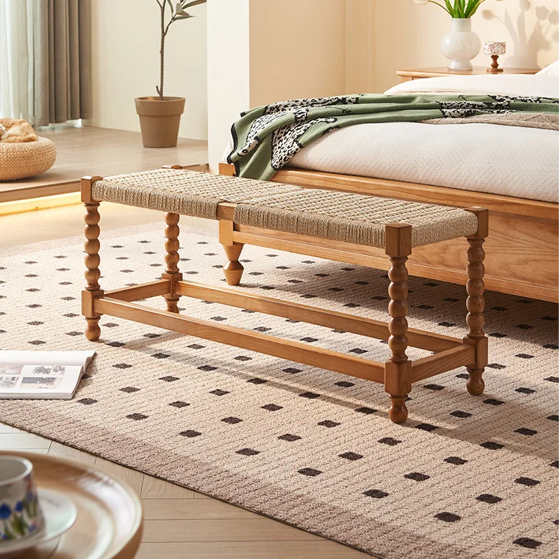 New Chinese-style solid wood bench, living room entrance, bedroom, bedside bench, modern homestay clothing store, reception
New Chinese-style solid wood bench, living room entrance, bedroom, bedside bench, modern homestay clothing store, reception