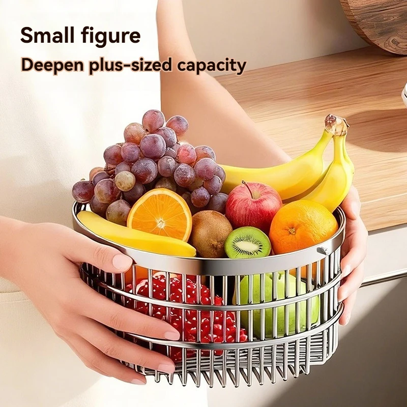 Fruit and Vegetable Draining Basket Portable Stainless Steel Storage Basket Kitchen Draining and Storage Multi-Functional Tool
Fruit and Vegetable Draining Basket Portable Stainless Steel Storage Basket Kitchen Draining and Storage Multi-Functional Tool