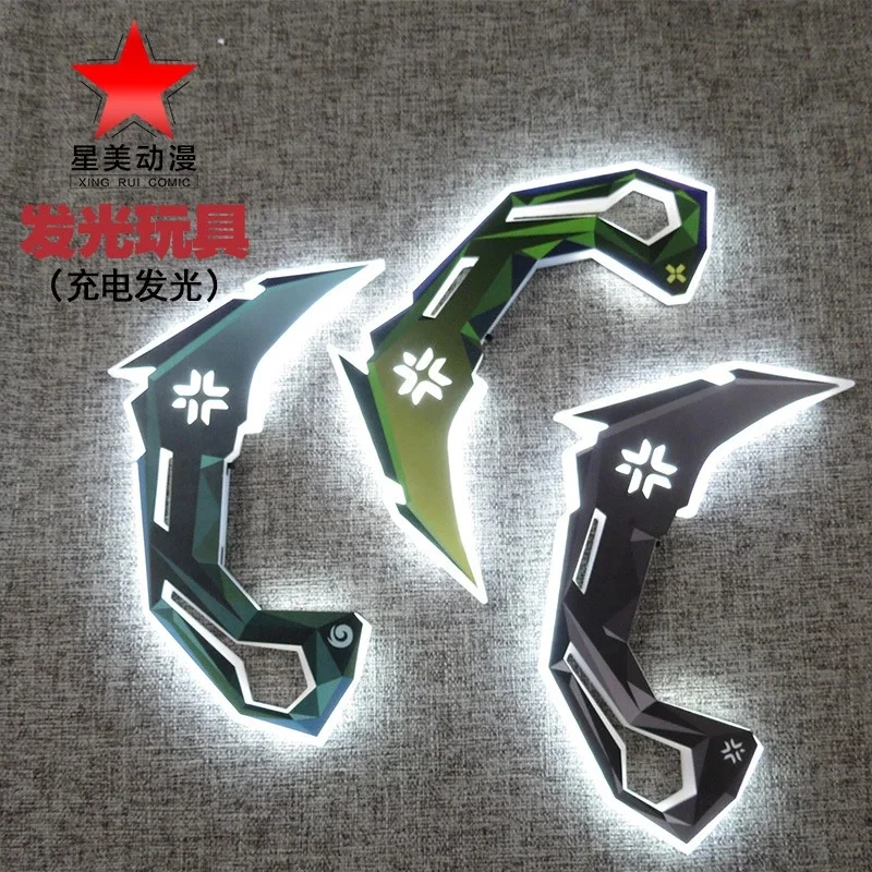 Valoranted VCTs Rechargeable USB Glowing Claw Karambit Acrylic Game Weapons Prop Cosplay Collectible Decor Gift For Game Fans
Valoranted VCTs Rechargeable USB Glowing Claw Karambit Acrylic Game Weapons Prop Cosplay Collectible Decor Gift For Game Fans