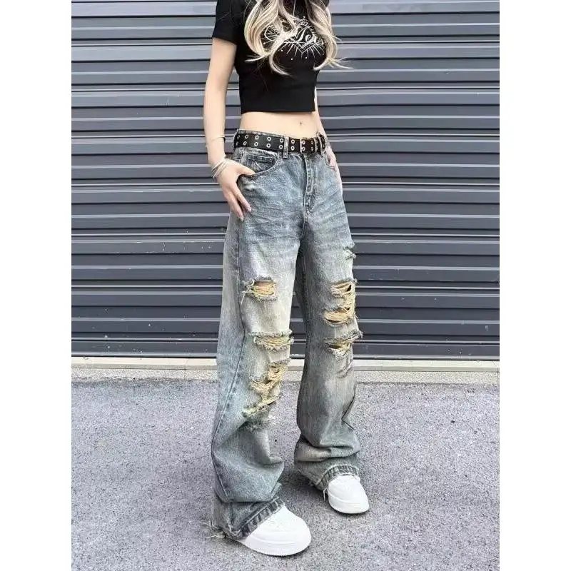 Мужские джинсы Waed Distred American Street Style: свободные прямые брюки для весны и осени в стиле High Street Vibe
Мужские джинсы Waed Distred American Street Style: свободные прямые брюки для весны и осени в стиле High Street Vibe
