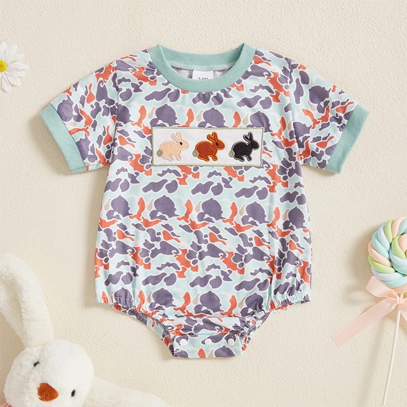 Easter Newborn Baby Boy Girl Summer Clothes Short Sleeve Round Neck Bunny Embropidery Loose Romper Casual Jumpsuit Baby Clothing
Easter Newborn Baby Boy Girl Summer Clothes Short Sleeve Round Neck Bunny Embropidery Loose Romper Casual Jumpsuit Baby Clothing