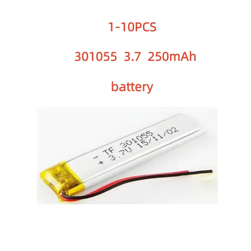 New 3.7V Polymer Lithium Battery Bluetooth Headset 301055 Recording Pen Point Pen Reading Electronic Stylus 250mAh Rechargeable
New 3.7V Polymer Lithium Battery Bluetooth Headset 301055 Recording Pen Point Pen Reading Electronic Stylus 250mAh Rechargeable