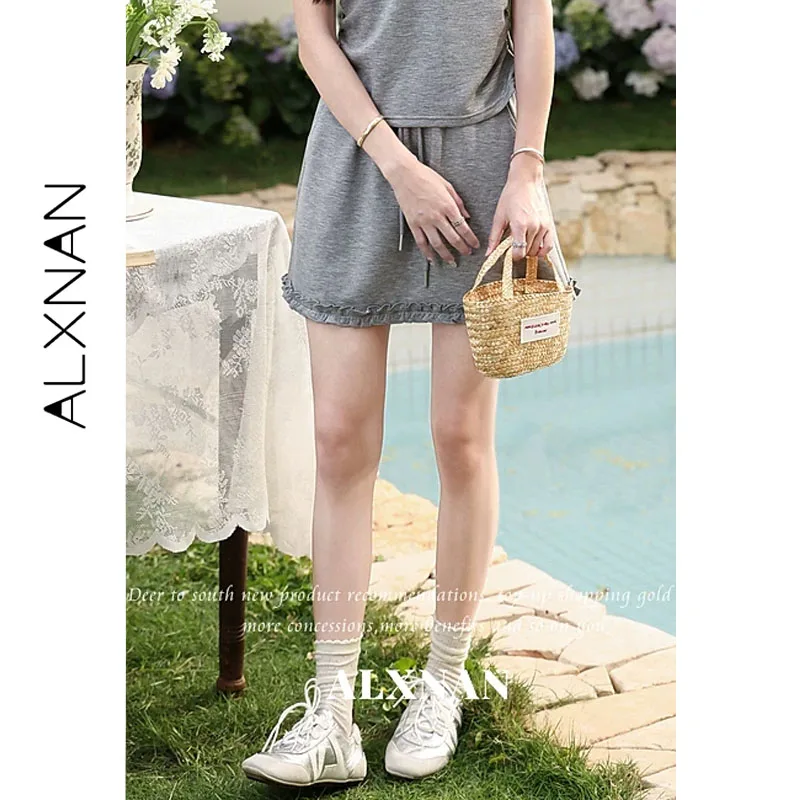 ALXNAN Grey Mini Skirt with Ruffle Trim Elegant Casual Women's Short Skirts 2026 Summer New Fashion A-line Female Skirts L65631
ALXNAN Grey Mini Skirt with Ruffle Trim Elegant Casual Women's Short Skirts 2026 Summer New Fashion A-line Female Skirts L65631
