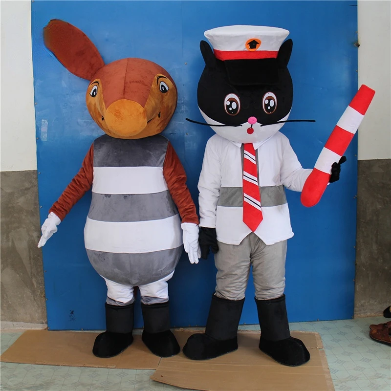 Black Cat Mascot Costume Halloween Cosplay Party Costume Mouse Cartoon Mascot with One Ear Advertising Outfit
Black Cat Mascot Costume Halloween Cosplay Party Costume Mouse Cartoon Mascot with One Ear Advertising Outfit
