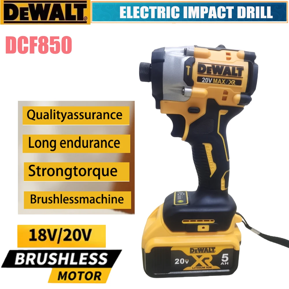 DEWALT DCF850 205N. M electric screwdriver, No-load speed:0-3250rpm, Brushless cordless, powerful torque, ultra strong power
DEWALT DCF850 205N. M electric screwdriver, No-load speed:0-3250rpm, Brushless cordless, powerful torque, ultra strong power