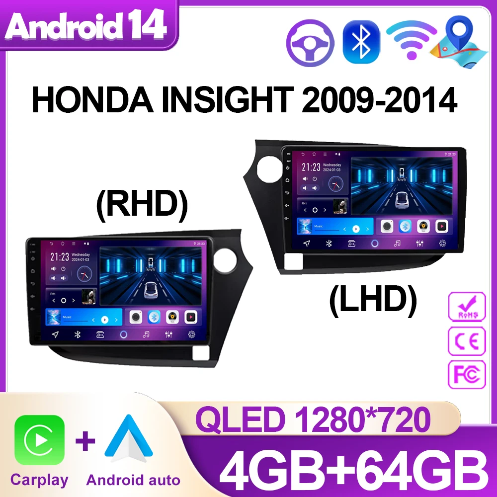 For HONDA INSIGHT 2009-2014 LHD RHD Video Player Android 14 Radio Head Unit Navigation Multimedia Stereo BT Carplay No 2din DVD
For HONDA INSIGHT 2009-2014 LHD RHD Video Player Android 14 Radio Head Unit Navigation Multimedia Stereo BT Carplay No 2din DVD