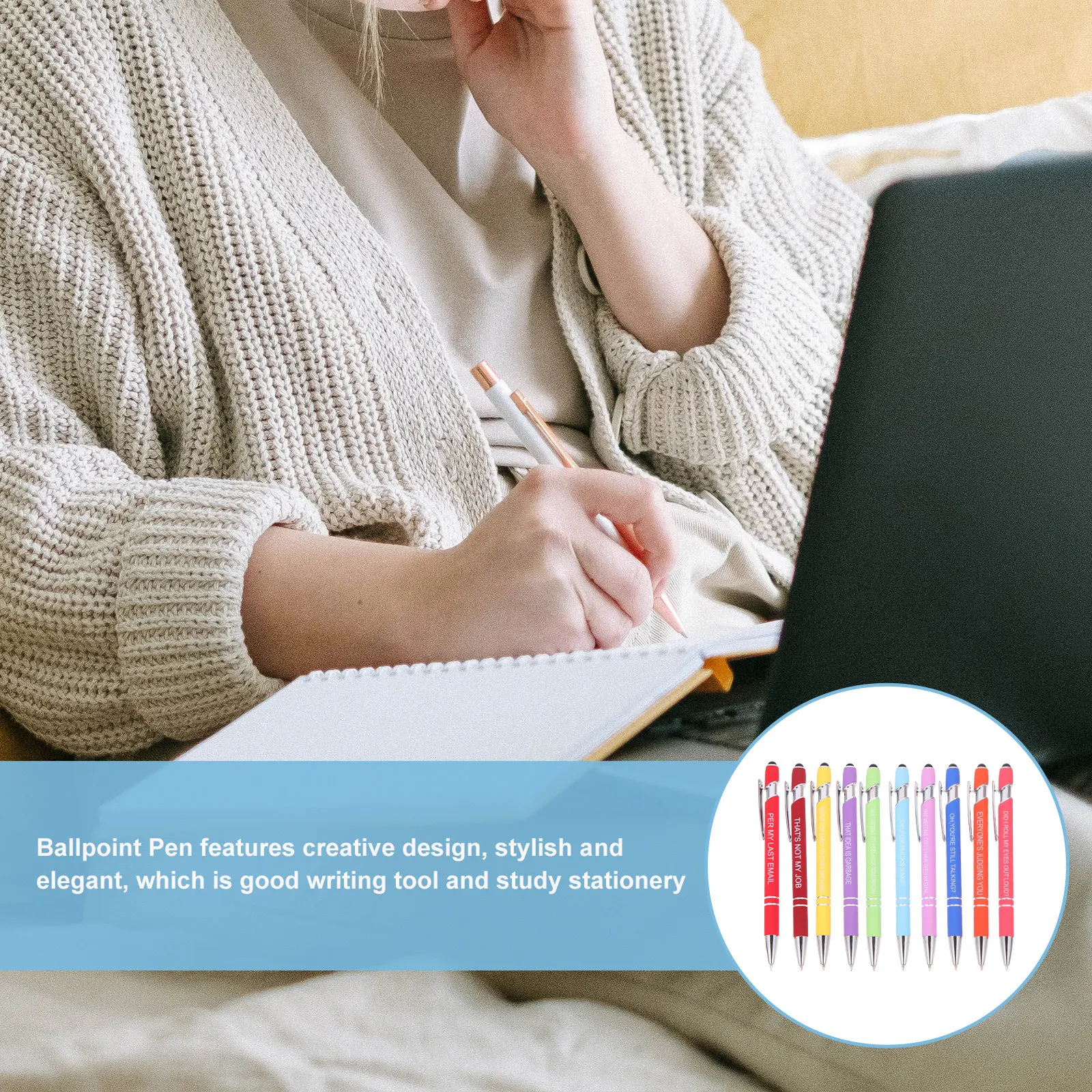 10Pcs Inspiring Ballpoint Pen Set Creative Stylish Writing Tool Office Study Stationery Portable Fun Pens Household Accessories
10Pcs Inspiring Ballpoint Pen Set Creative Stylish Writing Tool Office Study Stationery Portable Fun Pens Household Accessories