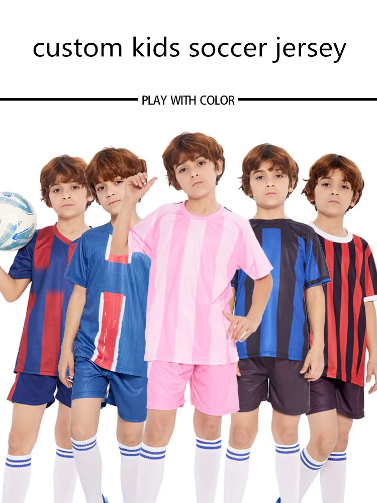 Children Footbal Sets Boy Girls Soccer Training Uniforms for Primary and Secondary School Students Print Name Match Team Jerseys
Children Footbal Sets Boy Girls Soccer Training Uniforms for Primary and Secondary School Students Print Name Match Team Jerseys