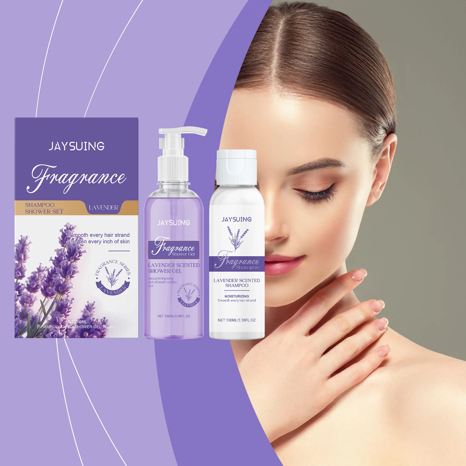JAYSUING Lavender Fragrance Shampoo Shower Set Women Moisturizing Nourishing Gentle Cleansing Soothing Care Set For Daily Gift
JAYSUING Lavender Fragrance Shampoo Shower Set Women Moisturizing Nourishing Gentle Cleansing Soothing Care Set For Daily Gift