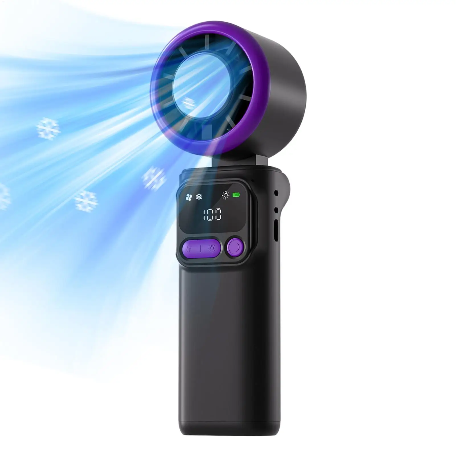 Handheld Turbo Fan Small Portable Fan 5 Speeds Portable Travel Desk Fan Folding Ice Cooling Fan 3600mAh summer Handheld fan
Handheld Turbo Fan Small Portable Fan 5 Speeds Portable Travel Desk Fan Folding Ice Cooling Fan 3600mAh summer Handheld fan