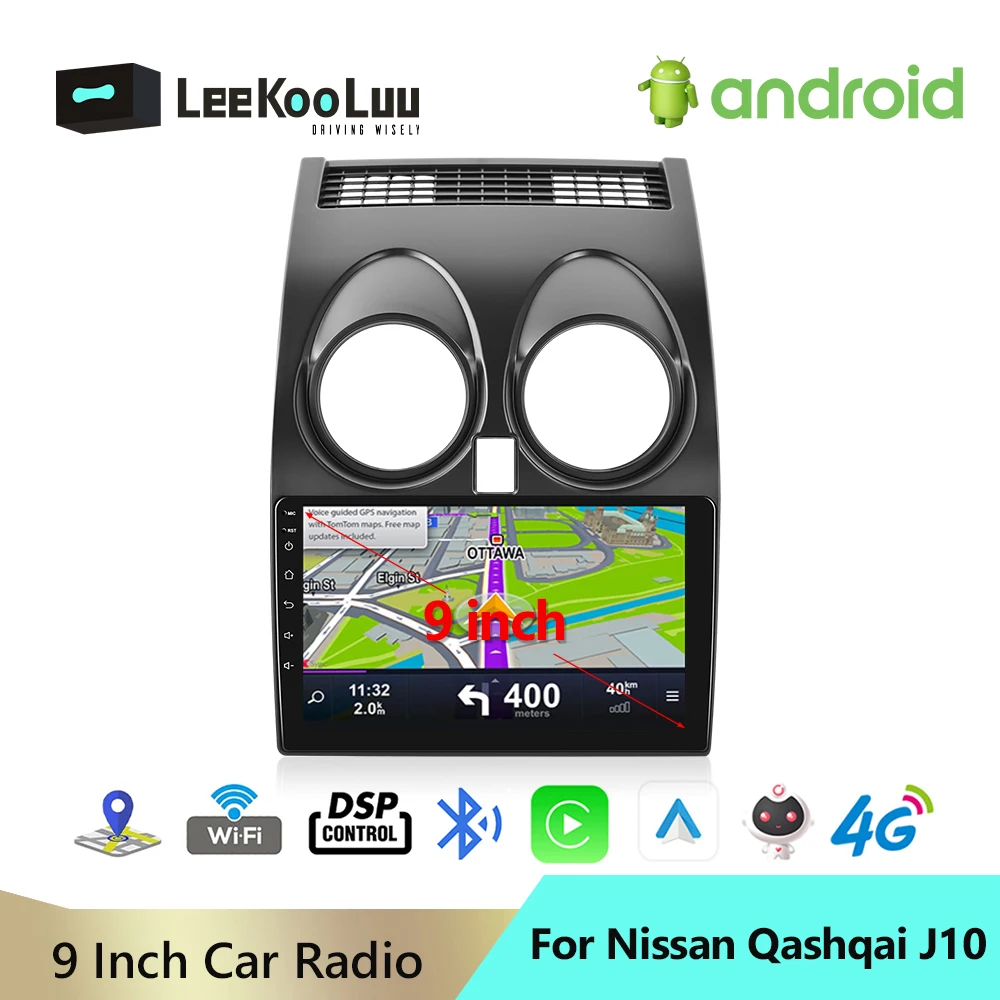 LeeKooLuu 2Din Android Car Radio Auto Stereo GPS Multimedia Player 4G WiFi DSP Carplay For Nissan Qashqai 1 J10 2006 2007-2013
LeeKooLuu 2Din Android Car Radio Auto Stereo GPS Multimedia Player 4G WiFi DSP Carplay For Nissan Qashqai 1 J10 2006 2007-2013
