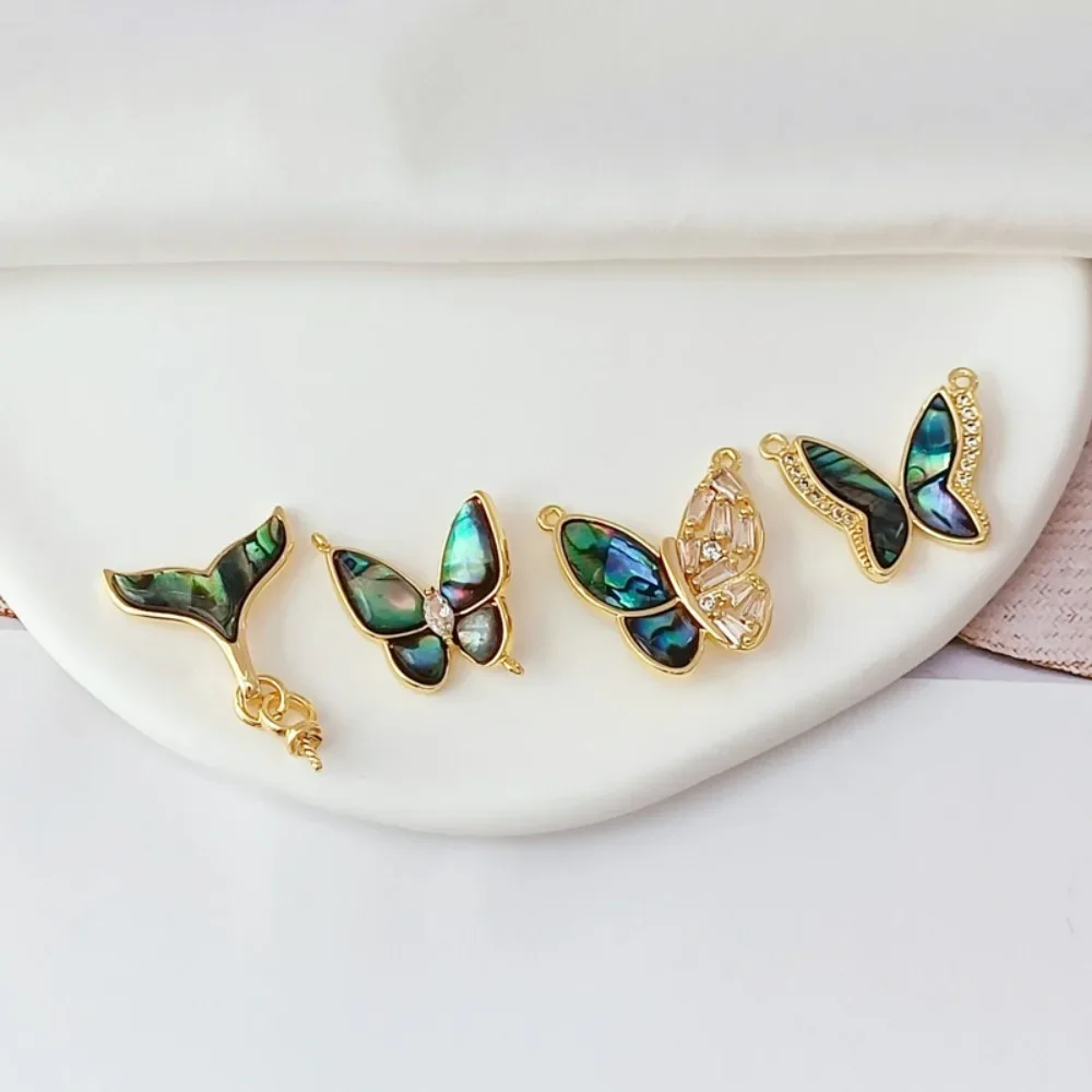 14K Gold-plated Zirconium Applique Abalone Shell Arc-shaped Butterfly Fish Tail Pendant DIY Handcrafted Bracelet Pendant Matchin
14K Gold-plated Zirconium Applique Abalone Shell Arc-shaped Butterfly Fish Tail Pendant DIY Handcrafted Bracelet Pendant Matchin