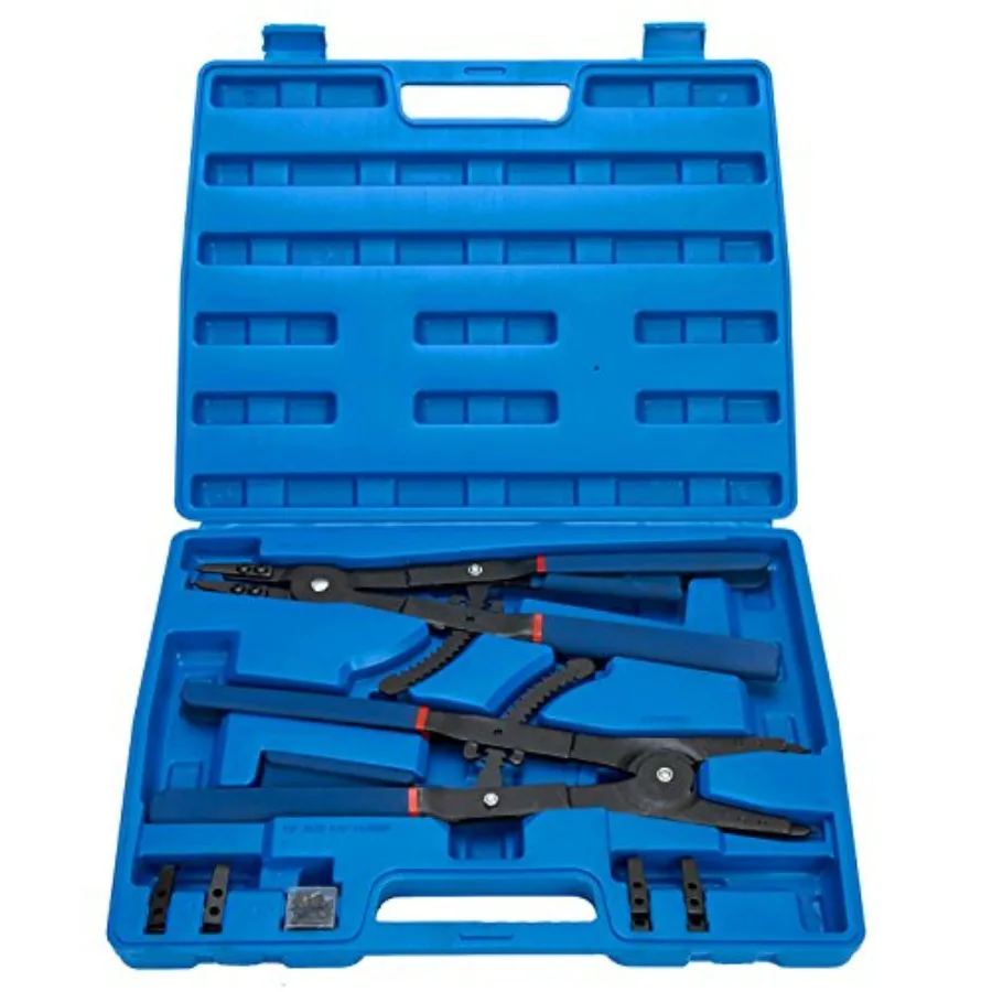 16 Inches Heavy Duty Snap-Ring Pliers External and Internal Pliers Straight 45° 90° Tips
16 Inches Heavy Duty Snap-Ring Pliers External and Internal Pliers Straight 45° 90° Tips