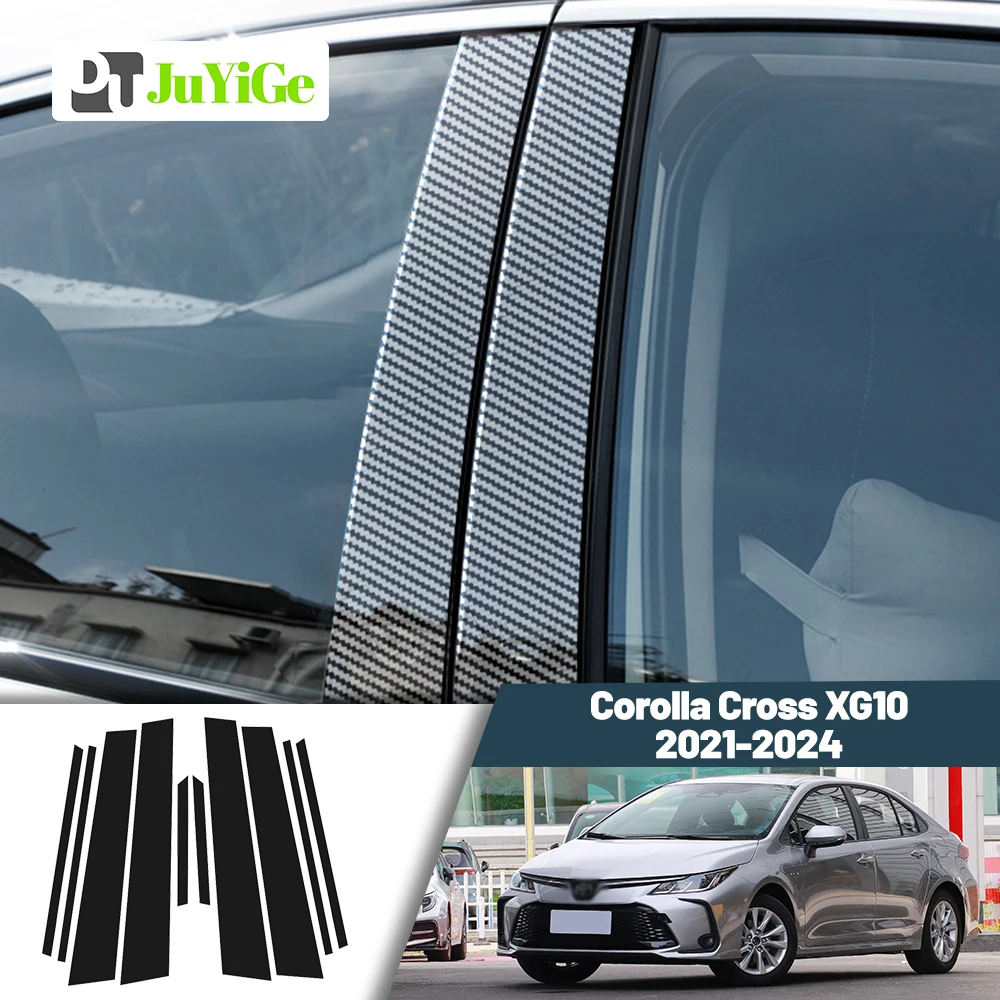 Glossy Black Carbon Fiber Window Door Deal B C Pillar Post Cover Sticker For Toyota Corolla Cross 2021-2024 2022 2023
Glossy Black Carbon Fiber Window Door Deal B C Pillar Post Cover Sticker For Toyota Corolla Cross 2021-2024 2022 2023