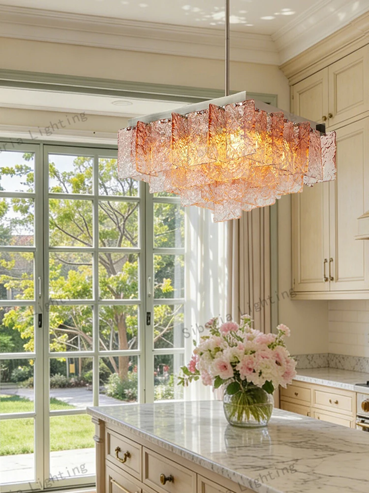 Vintage Style Red Water Ripple Glass Chandeliers LED Lighting Fixture Ceiling Hanging Lamp Luxury Living Room Decor Lustre
Vintage Style Red Water Ripple Glass Chandeliers LED Lighting Fixture Ceiling Hanging Lamp Luxury Living Room Decor Lustre