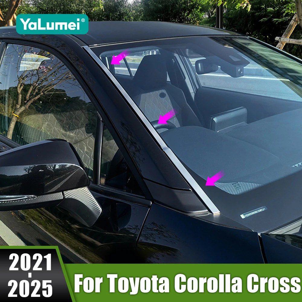 For Toyota Corolla Cross XG10 Hybrid 2021-2024 2025 Stainless Car Front Window Trim Head Decoration Trim Sticker Accessories
For Toyota Corolla Cross XG10 Hybrid 2021-2024 2025 Stainless Car Front Window Trim Head Decoration Trim Sticker Accessories