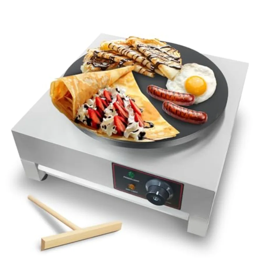 Commercial crepe maker for restaurants, aluminum alloy body with black finish, precise temperature control 122-572F,nonstick fl
Commercial crepe maker for restaurants, aluminum alloy body with black finish, precise temperature control 122-572F,nonstick fl