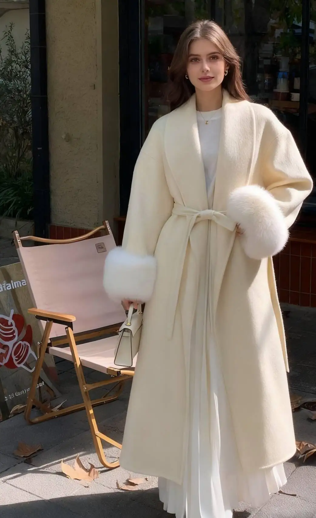 Wool Blend Coats Womens Woolen Coat Orange Fall Color-Blocking Stand-Up Collar Elegant Mature Temperament Classical Style Office
Wool Blend Coats Womens Woolen Coat Orange Fall Color-Blocking Stand-Up Collar Elegant Mature Temperament Classical Style Office