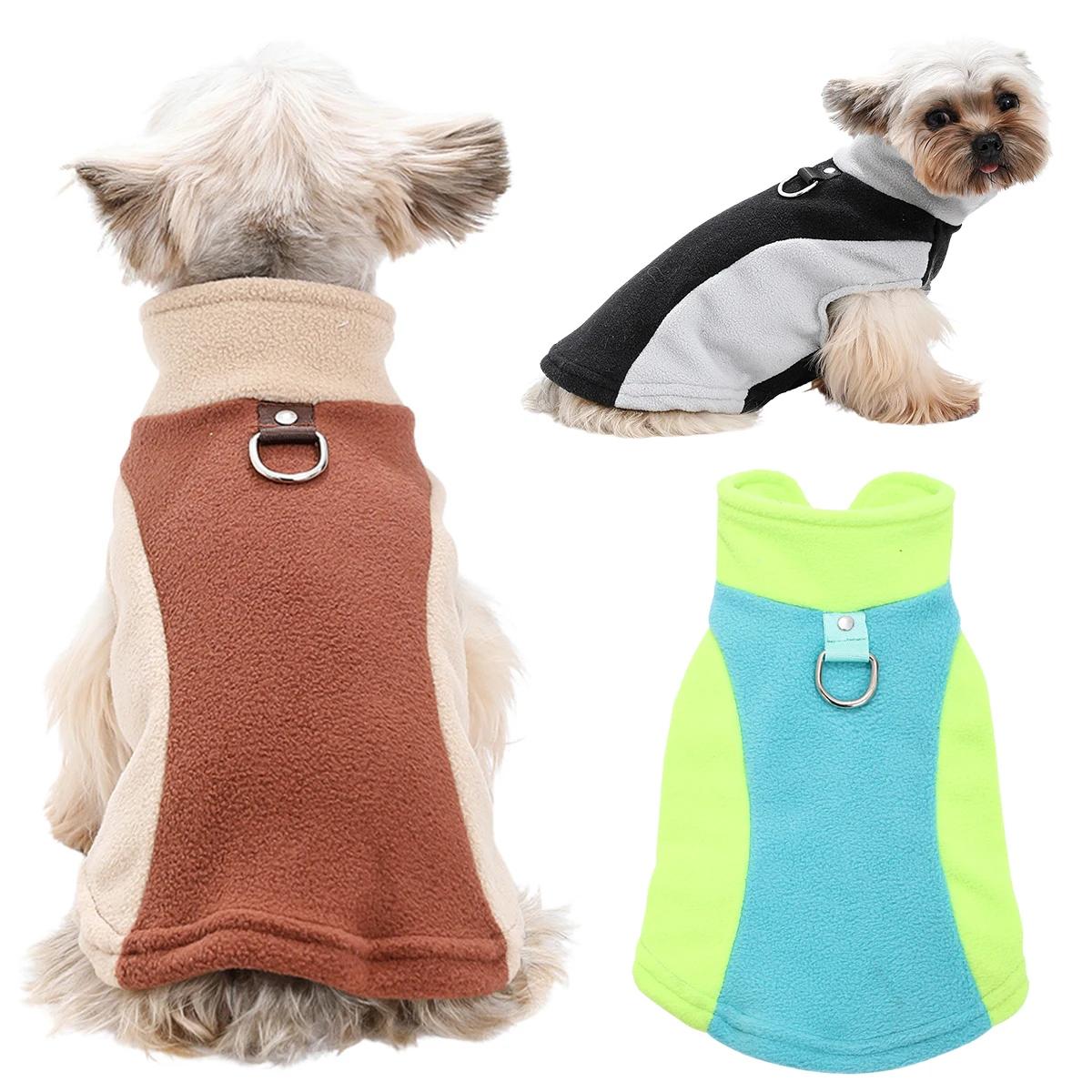 Autumn Winter Warm Dog Clothes Pet Fleece Jacket Vest Splicing Color Coat with D-Ring for Small Medium Dogs Cats French Bulldog
Autumn Winter Warm Dog Clothes Pet Fleece Jacket Vest Splicing Color Coat with D-Ring for Small Medium Dogs Cats French Bulldog