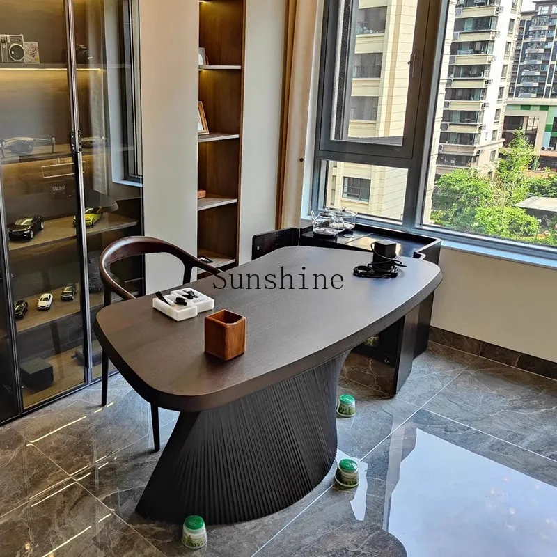 Italian light luxury solid wood tea table special-shaped living room balcony tea table curved desk
Italian light luxury solid wood tea table special-shaped living room balcony tea table curved desk
