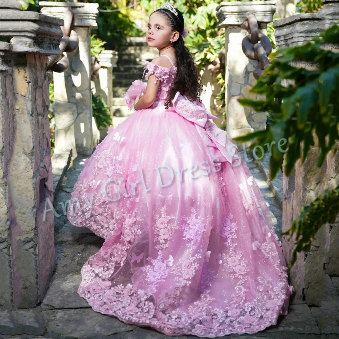 Gorgeous Princess Flower Girl Dress For Wedding Appliques Pearls Tulle Floor Length With Bow Kids Bridesmaid Gown Customized
Gorgeous Princess Flower Girl Dress For Wedding Appliques Pearls Tulle Floor Length With Bow Kids Bridesmaid Gown Customized