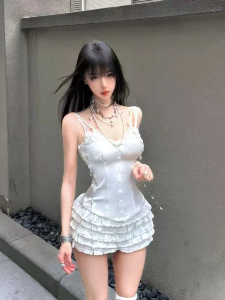 Summer New Hot Girl Stylish Slim Fit Sets Chic Lace Camisole Top + High-Waist Cake Skirt Suit Y2k Streetwear Two-Piece Set 2026
Summer New Hot Girl Stylish Slim Fit Sets Chic Lace Camisole Top + High-Waist Cake Skirt Suit Y2k Streetwear Two-Piece Set 2026