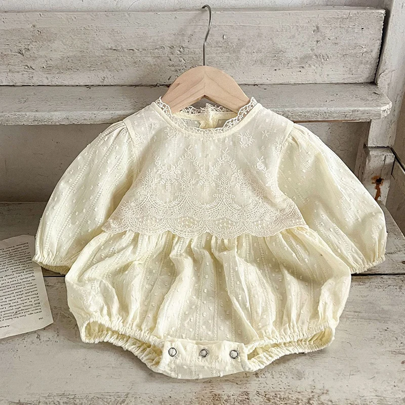 2024 New Autumn Baby Girls Clothing Toddler Baby Girls Romper Long Sleeved Cotton Lace Splicing Infant Baby Girls Jumpsuit
2024 New Autumn Baby Girls Clothing Toddler Baby Girls Romper Long Sleeved Cotton Lace Splicing Infant Baby Girls Jumpsuit