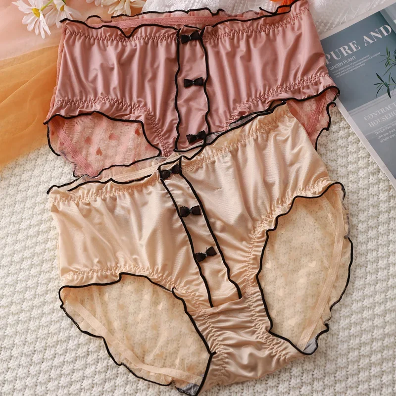 Summer Women Ultra-thin Transparent Panties Large Size Milk Silk Mesh Sexy Lace Satin Panties Plus Size Women Underwear Female
Summer Women Ultra-thin Transparent Panties Large Size Milk Silk Mesh Sexy Lace Satin Panties Plus Size Women Underwear Female