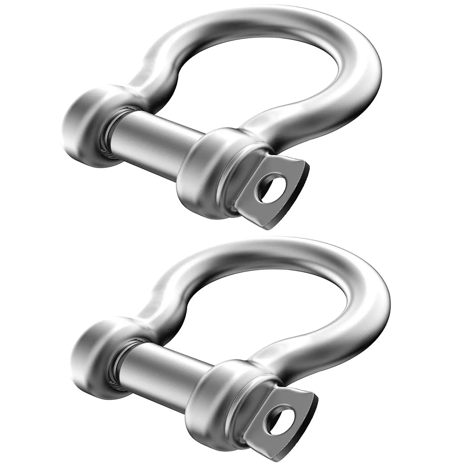 2 Pcs 3/8" 304 Stainless Steel D Ring Shackles with Screw Pin for Towing and Rigging
2 Pcs 3/8" 304 Stainless Steel D Ring Shackles with Screw Pin for Towing and Rigging