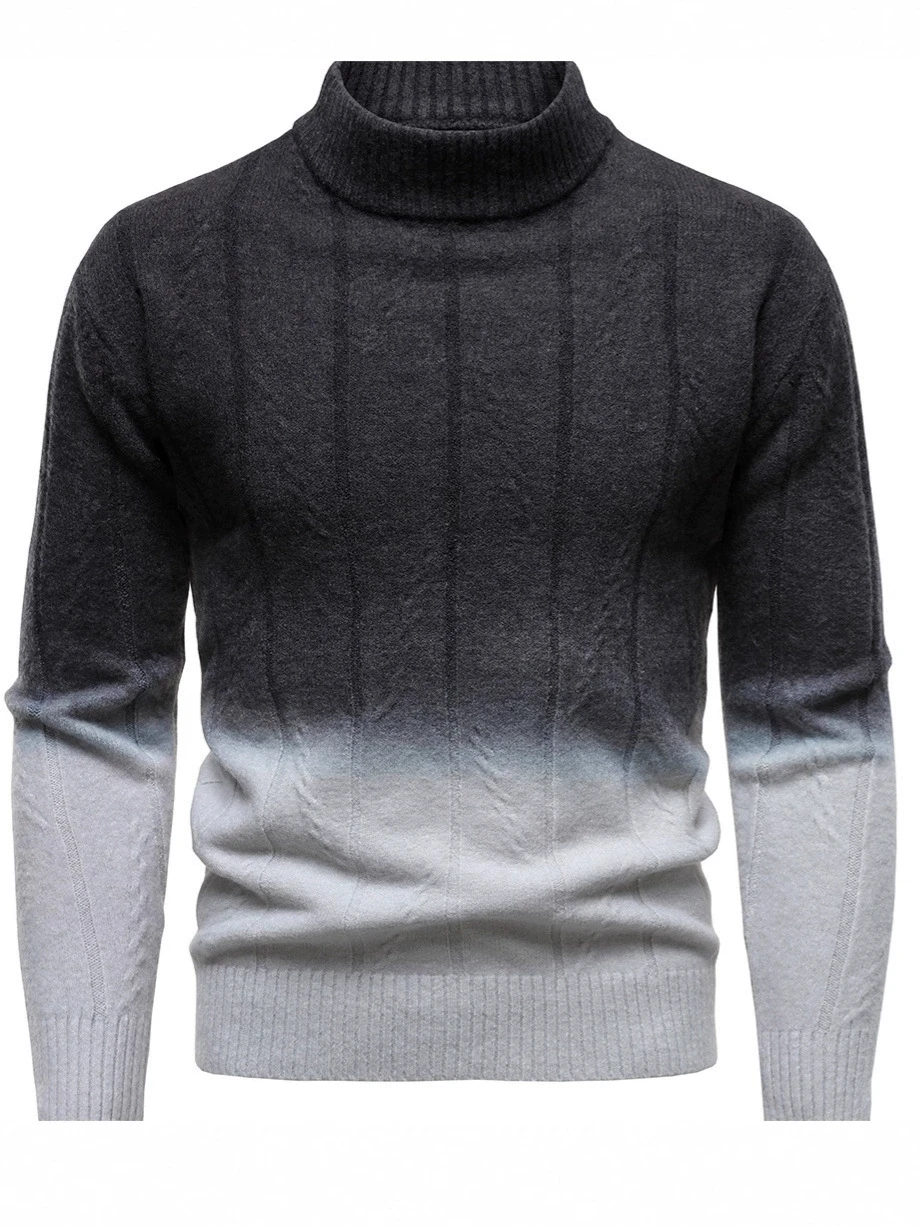 Осень и зима, новый градиент цвета, полувысокая шея, роскошный модный тренд, красивый мужской свитер, мужской вязаный свитер, топ
Осень и зима, новый градиент цвета, полувысокая шея, роскошный модный тренд, красивый мужской свитер, мужской вязаный свитер, топ