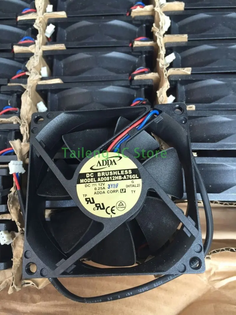 FOR ADDA AD0812HB-A70GL AD0812HB-A76GL 8025 12V 0.25A 2 wire dual ball cooling fan 3000RPM 38.65CFM 80mm Case Cooling Fan
FOR ADDA AD0812HB-A70GL AD0812HB-A76GL 8025 12V 0.25A 2 wire dual ball cooling fan 3000RPM 38.65CFM 80mm Case Cooling Fan