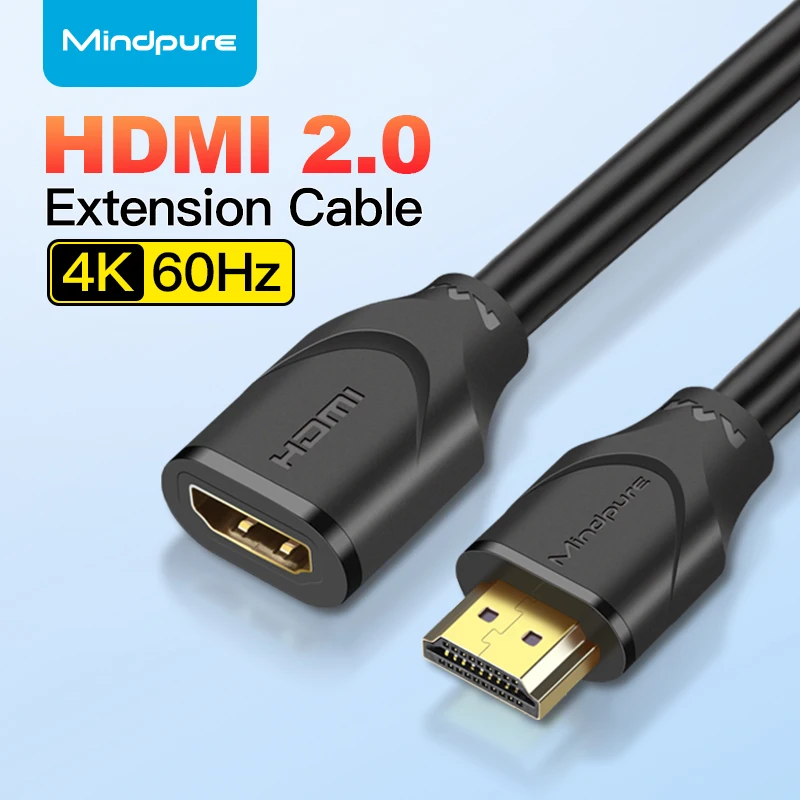 Mindpure 4K HDMI Extension Cable v2.0 HDMI Male to Female Extender for Nintend Switch PS4/3 HDTV Monitor Laptops HDMI-compatible
Mindpure 4K HDMI Extension Cable v2.0 HDMI Male to Female Extender for Nintend Switch PS4/3 HDTV Monitor Laptops HDMI-compatible