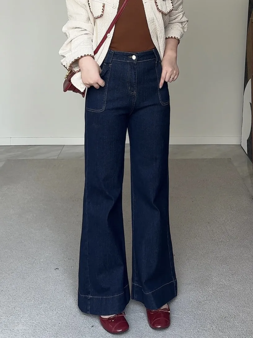 Джинсы-клеш с высокой талией для похудения, ретро-стиль, из эластичного хлопкового денима, женские прямые брюки, долговечные, весенняя мода
Джинсы-клеш с высокой талией для похудения, ретро-стиль, из эластичного хлопкового денима, женские прямые брюки, долговечные, весенняя мода