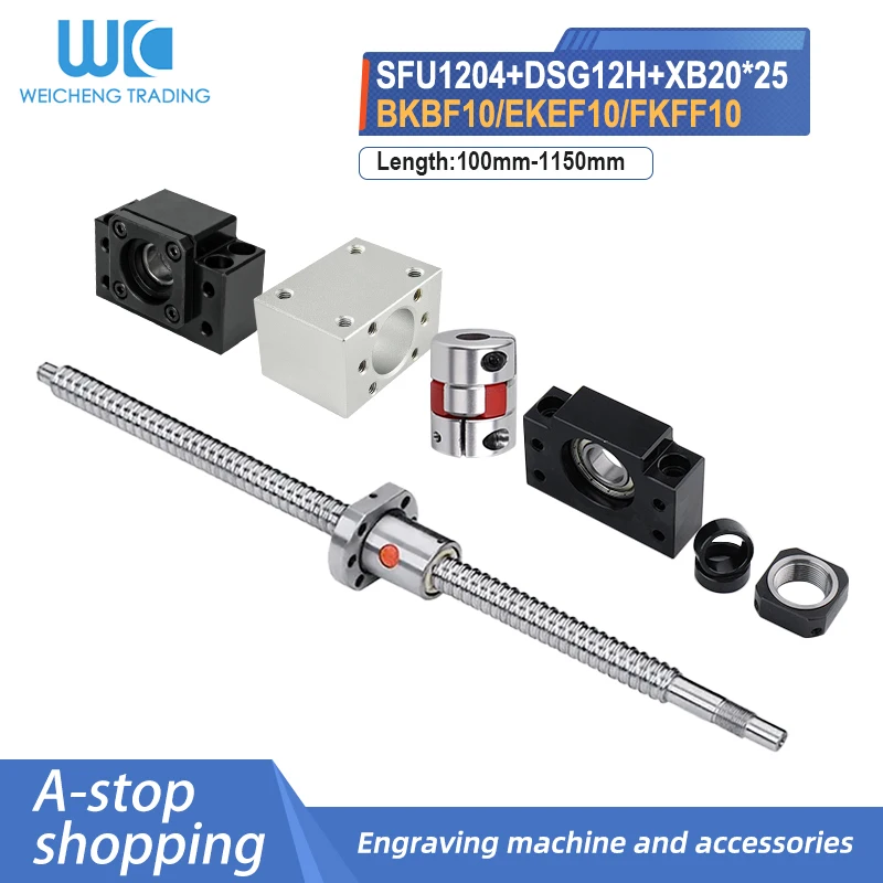 SFU1204 SET 1204 Rolled Ball Screw C7 With End Machined +RM1204 Ball Nut+Nut Housing DSG12H+BK/BF10 End Support +Coupler XB20*25
SFU1204 SET 1204 Rolled Ball Screw C7 With End Machined +RM1204 Ball Nut+Nut Housing DSG12H+BK/BF10 End Support +Coupler XB20*25
