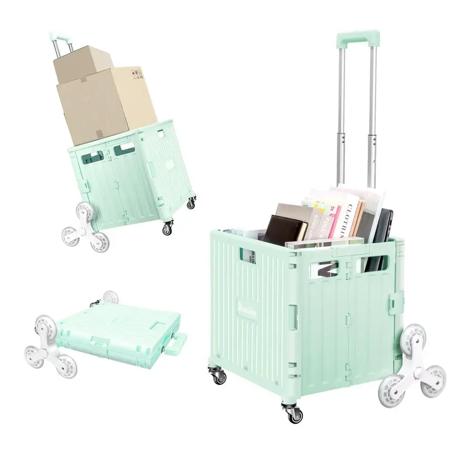 Rolling Crate for Stair Climbing Utility Cart for Grocery File Office Book Light Green
Rolling Crate for Stair Climbing Utility Cart for Grocery File Office Book Light Green
