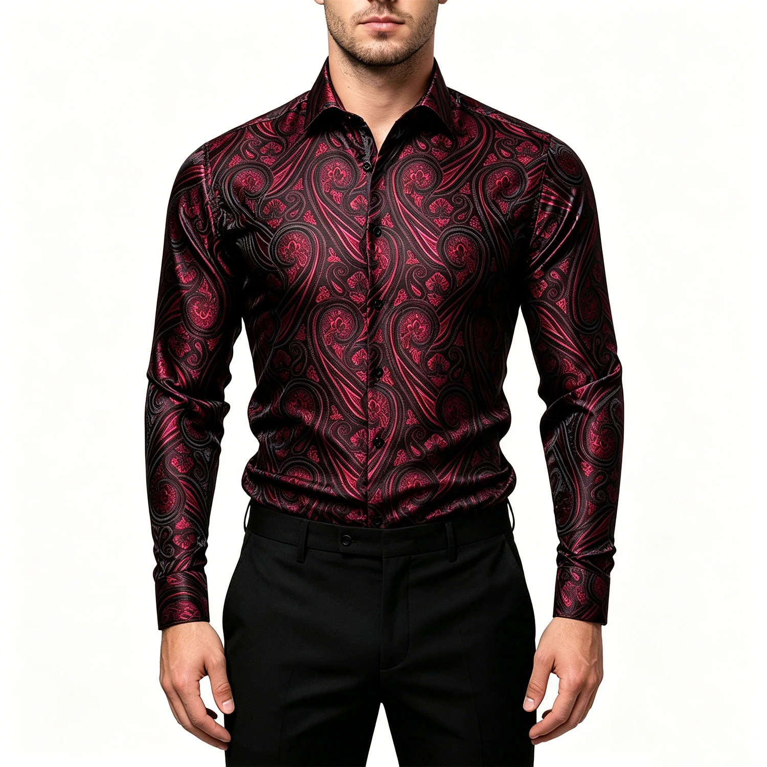 Slim Fit Men's Polyester Solid Color Long Sleeve Shirt for Formal & Casual Use
Slim Fit Men's Polyester Solid Color Long Sleeve Shirt for Formal & Casual Use
