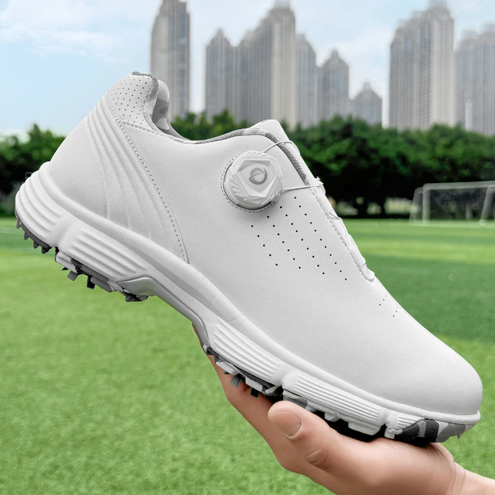 New Professional Spiked Men Golf Shoes Waterproof Microfiber Anti-collision Toe Outdoor Competition Sports Sneakers size 39-49
New Professional Spiked Men Golf Shoes Waterproof Microfiber Anti-collision Toe Outdoor Competition Sports Sneakers size 39-49