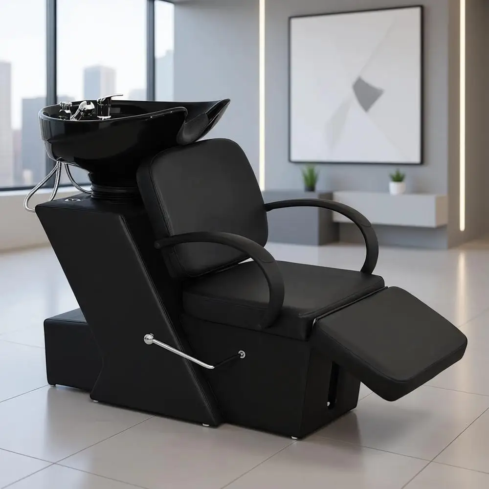 Luxury Backwash Sink Station with Adjustable Chair for Hair Salons and Spas
Luxury Backwash Sink Station with Adjustable Chair for Hair Salons and Spas
