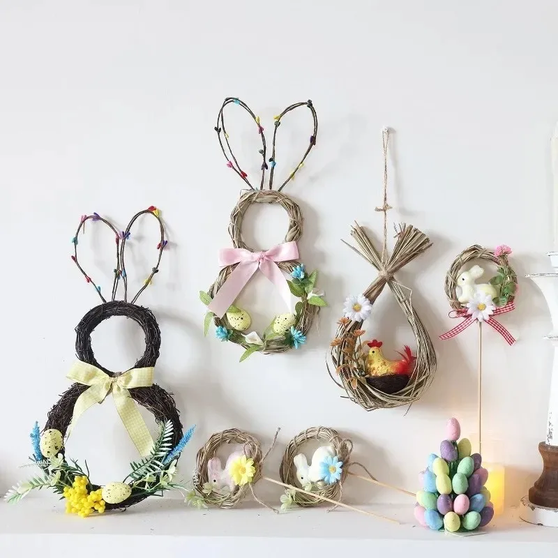 Handmade Easter Egg & Bunny Rabbit Wreath 2026 New Easter Decor Garland Creative Door Sign for Garden Gate Wall Decor
Handmade Easter Egg & Bunny Rabbit Wreath 2026 New Easter Decor Garland Creative Door Sign for Garden Gate Wall Decor