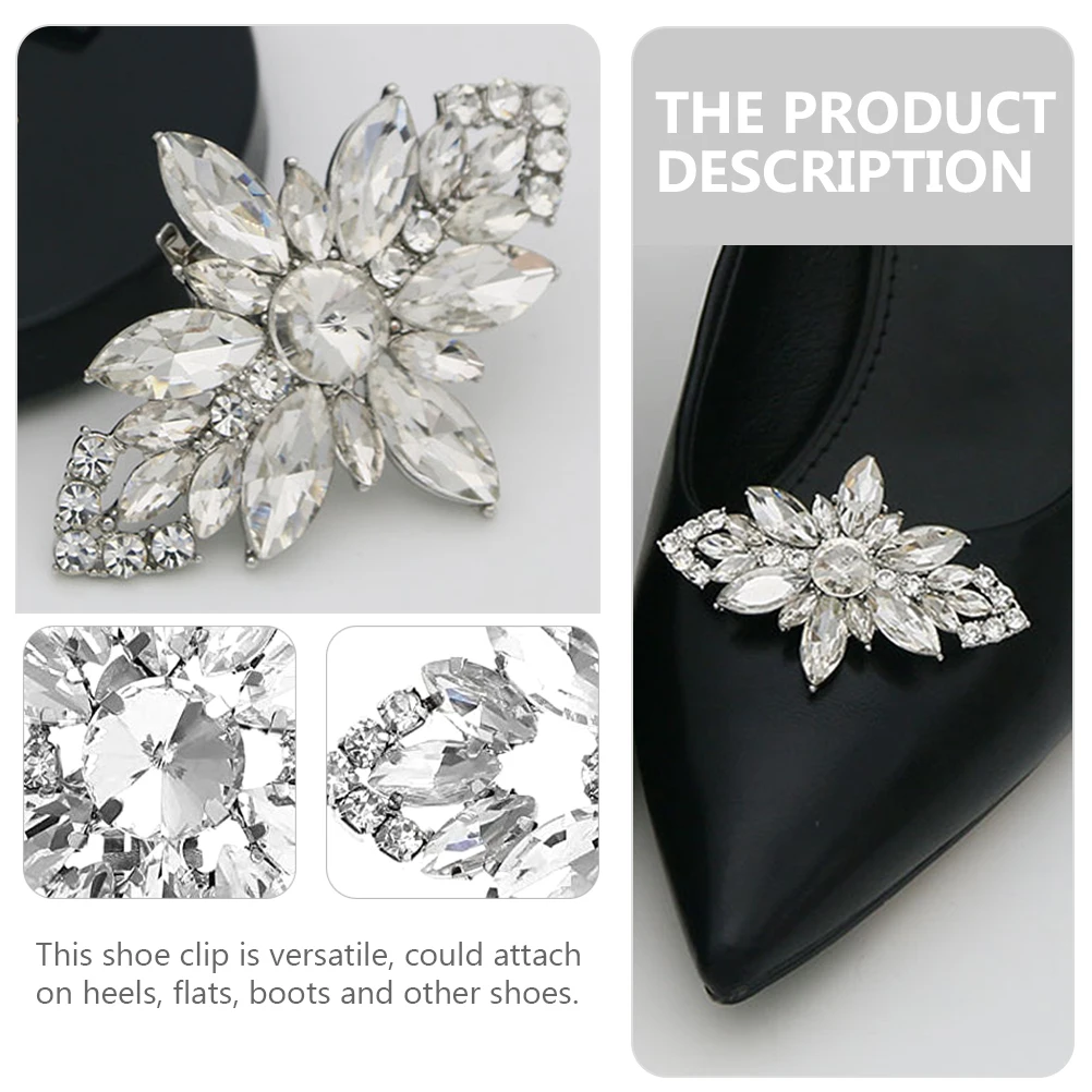 2pcs Crystal Shoe Clip Rhinestone Wedding Buckle Alloy Flowers Decorative Heels Flats Boots Shoes Accessories
2pcs Crystal Shoe Clip Rhinestone Wedding Buckle Alloy Flowers Decorative Heels Flats Boots Shoes Accessories