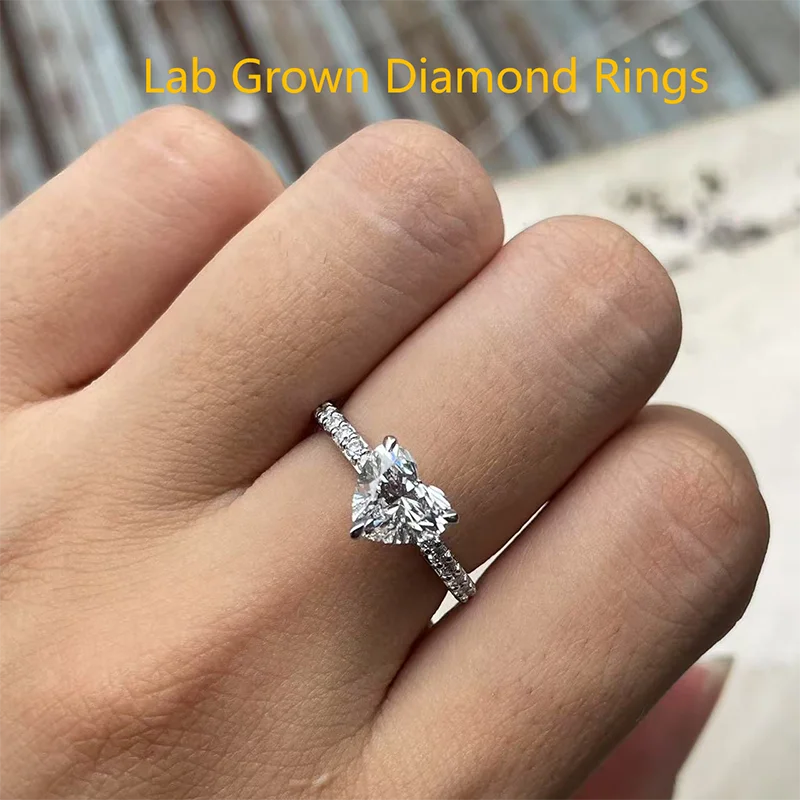 1.5CT Main Stone Heart Shape IGI Lab Grown Diamond CVD HPHT DEF VS-VVS 14K White Gold Ring High Quality Jewelry For Women's
1.5CT Main Stone Heart Shape IGI Lab Grown Diamond CVD HPHT DEF VS-VVS 14K White Gold Ring High Quality Jewelry For Women's