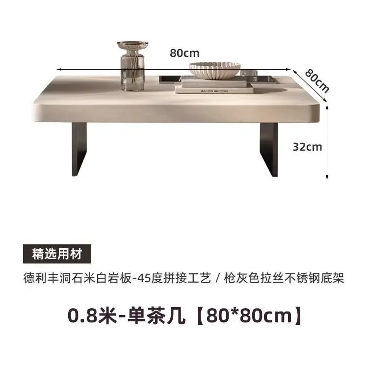 Italian light luxury suspended cave stone slate square coffee table design high-end living room home
Italian light luxury suspended cave stone slate square coffee table design high-end living room home