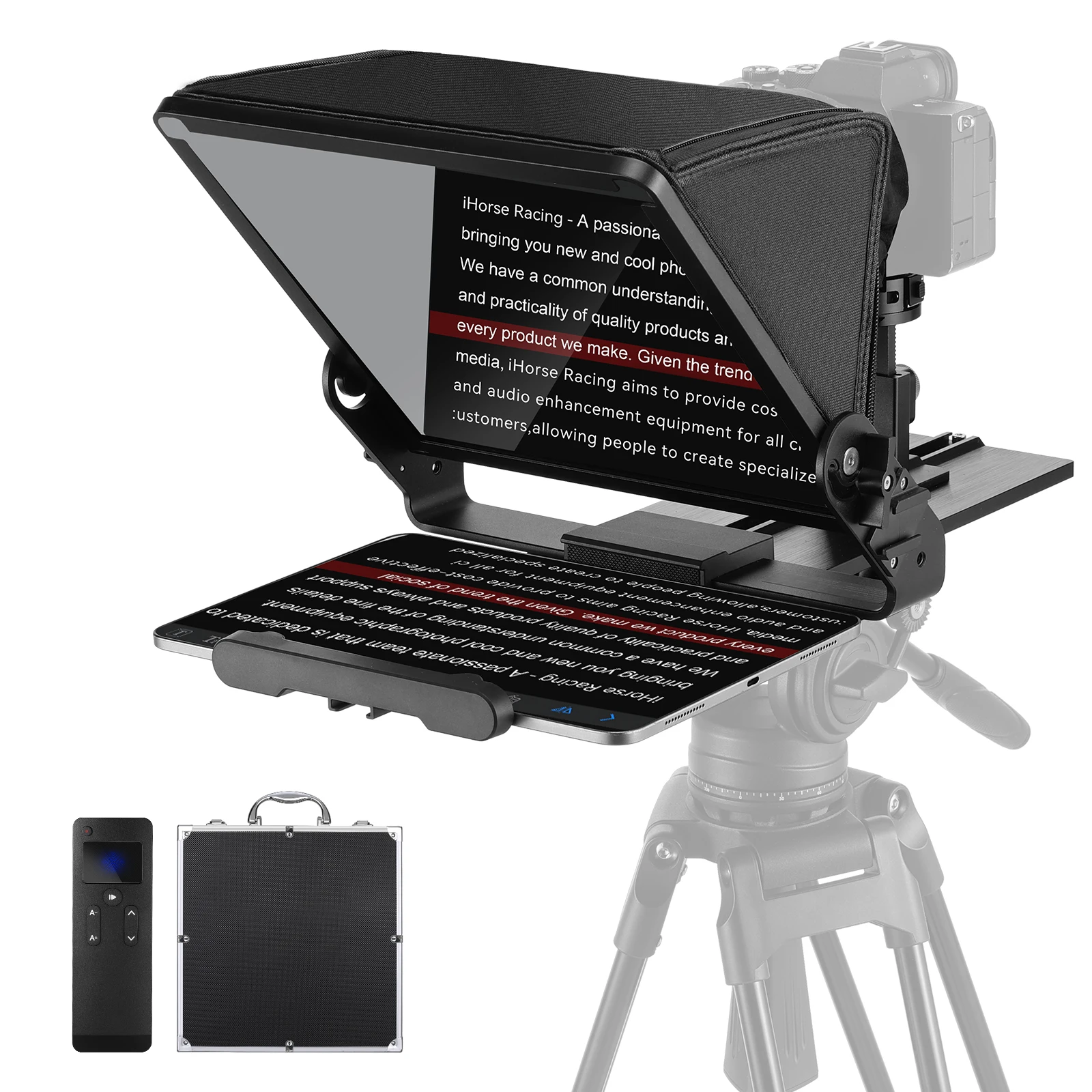 Телесуфлер NEEWER X12II для iPad, планшета, смартфона, зеркальных камер с приложением/дистанционным управлением для видеоблогов/прямой трансляции, алюминий
Телесуфлер NEEWER X12II для iPad, планшета, смартфона, зеркальных камер с приложением/дистанционным управлением для видеоблогов/прямой трансляции, алюминий
