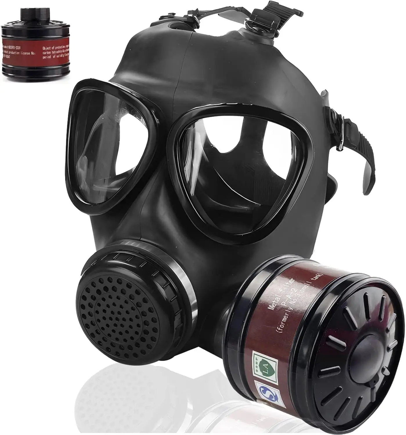 Full Face Gas Mask with 40mm Activated Carbon Filter for Chemicals, Gases, Paint, Vapors, Welding - Tactical Respirator
Full Face Gas Mask with 40mm Activated Carbon Filter for Chemicals, Gases, Paint, Vapors, Welding - Tactical Respirator