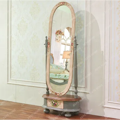 Painted household full-length mirror pastoral floor-to-ceiling full-body fitting mirror
Painted household full-length mirror pastoral floor-to-ceiling full-body fitting mirror