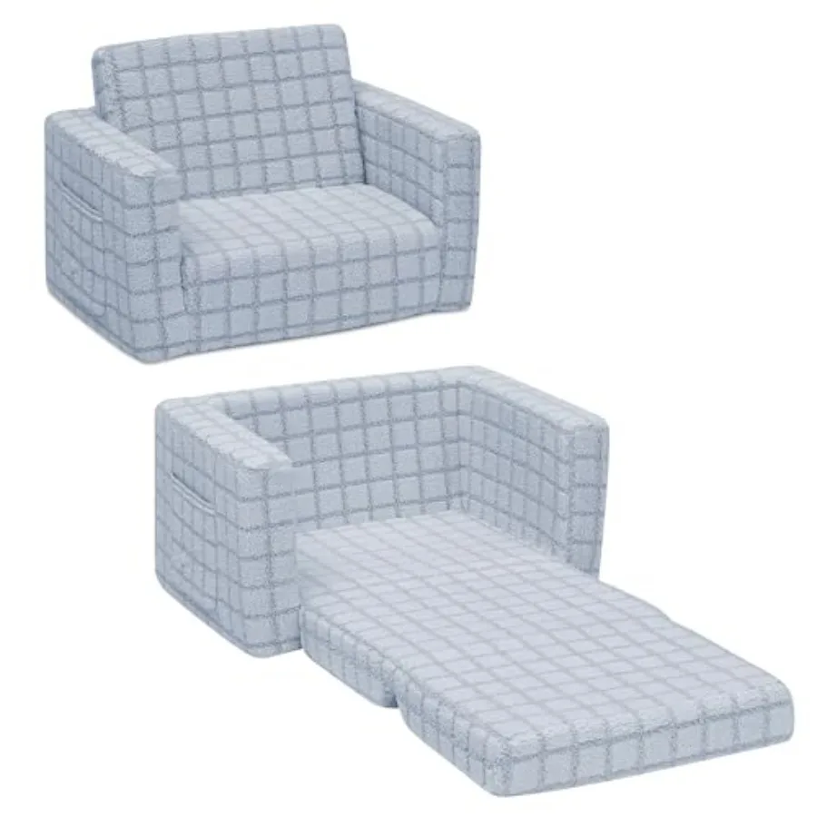 Delta Checkered Cozee Flip-Out Chair Snuggly Sherpa-Like Foam Convertible Armchair for Boys and Girls Machine Washable Cover So
Delta Checkered Cozee Flip-Out Chair Snuggly Sherpa-Like Foam Convertible Armchair for Boys and Girls Machine Washable Cover So