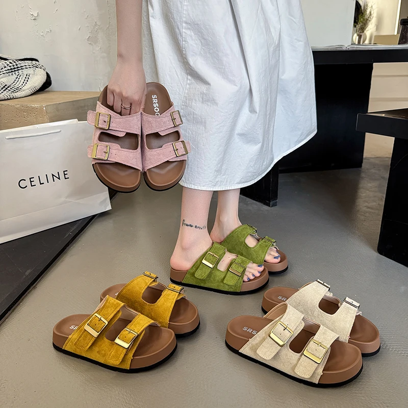Women Flats Slippers Fashion Casual Shoes Women's Sandals Summer 2025 Designer New Brand Slides Buckle Comfort Mujer De Zapatos
Women Flats Slippers Fashion Casual Shoes Women's Sandals Summer 2025 Designer New Brand Slides Buckle Comfort Mujer De Zapatos